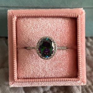 Rainbow topaz ring SIZE 9